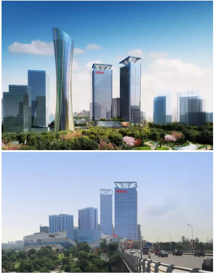 Hello，，，，Hilton！希尔顿旅馆入驻泸州金融商业中心【j9数字站世纪城】